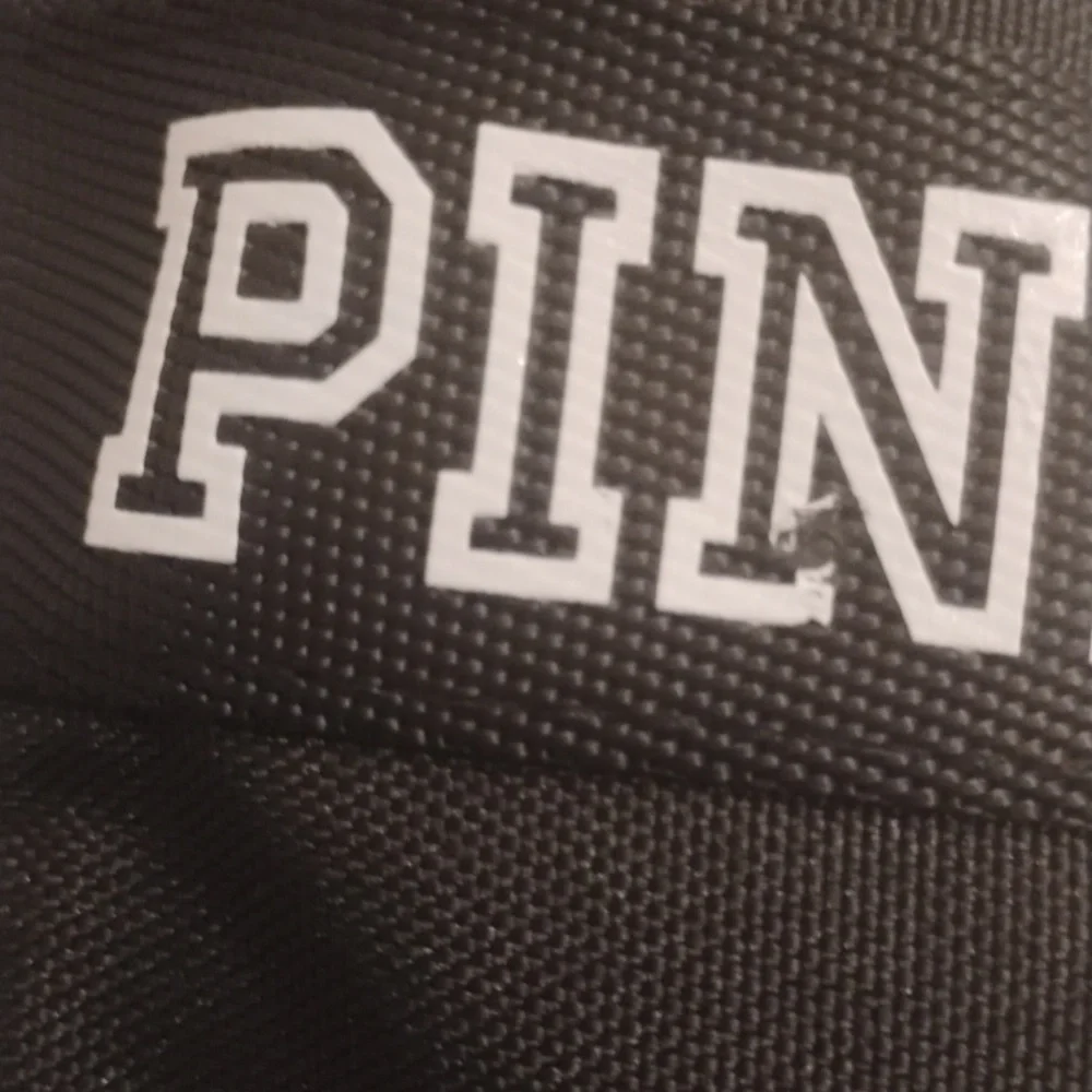 PINK Black and Silver Backpack